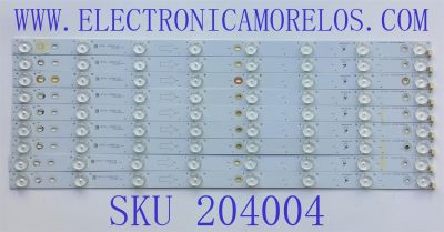 KIT DE LEDS PARA TV ATVIO (9 PZ) / NUMERO DE PARTE TMT_48B2600_3030C_8S1P / 4C-LB480T-YH1HP / 006-P1K3367B / PANEL ST4761B01-5 / MODELO ATV-49